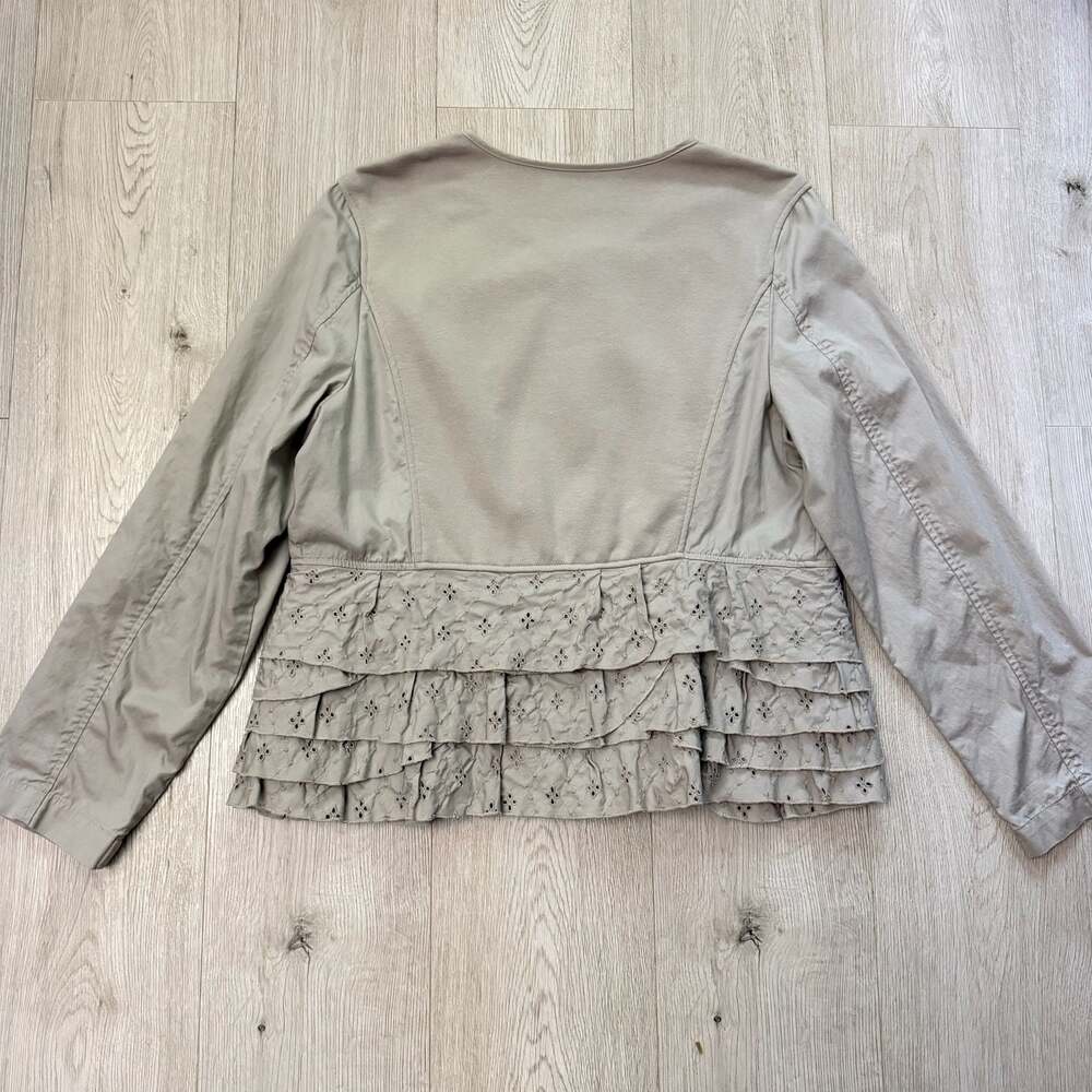 LOGO Ruffled Eyelet Hem Jacket - Picture 2 of 7